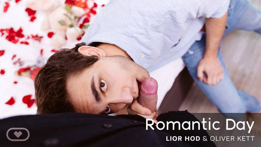 Lior Hod and Oliver Kett share a romantic gay VR POV scene featuring oral and anal sex in 60 FPS.