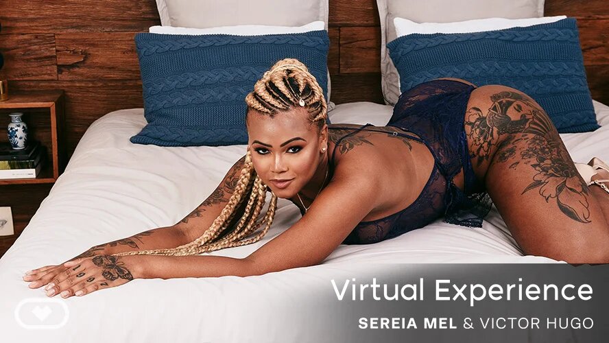 Sereia Mel gives a POV blowjob and receives anal sex in a virtual reality experience filmed in 4K and 60 FPS.