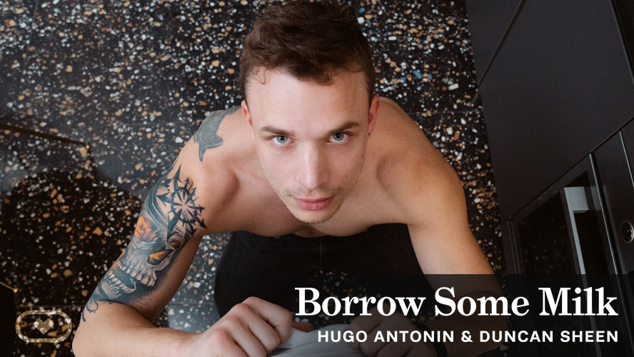 Hugo Antonin and Duncan Sheen engage in anal and blowjob scenes in a realistic VR POV setting for VirtualRealGay.