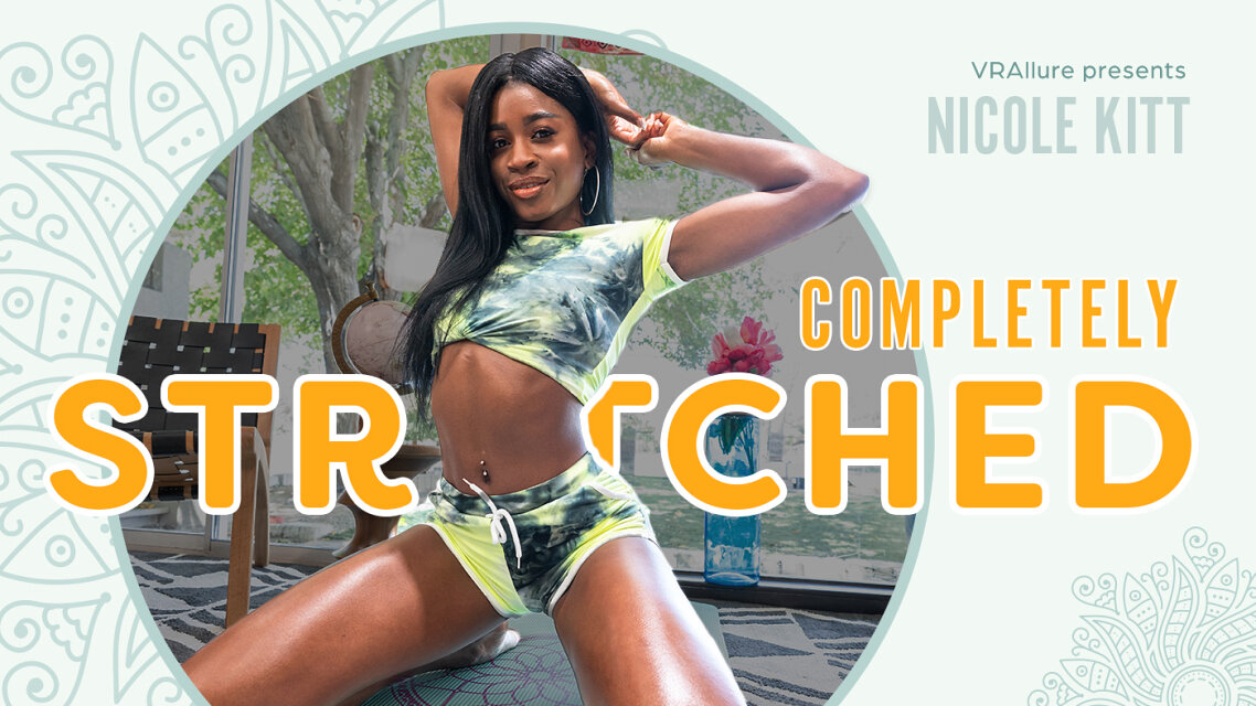 Nicole Kitt performs yoga in a solo non POV VRAllure VR video featuring 60 FPS premium quality content.