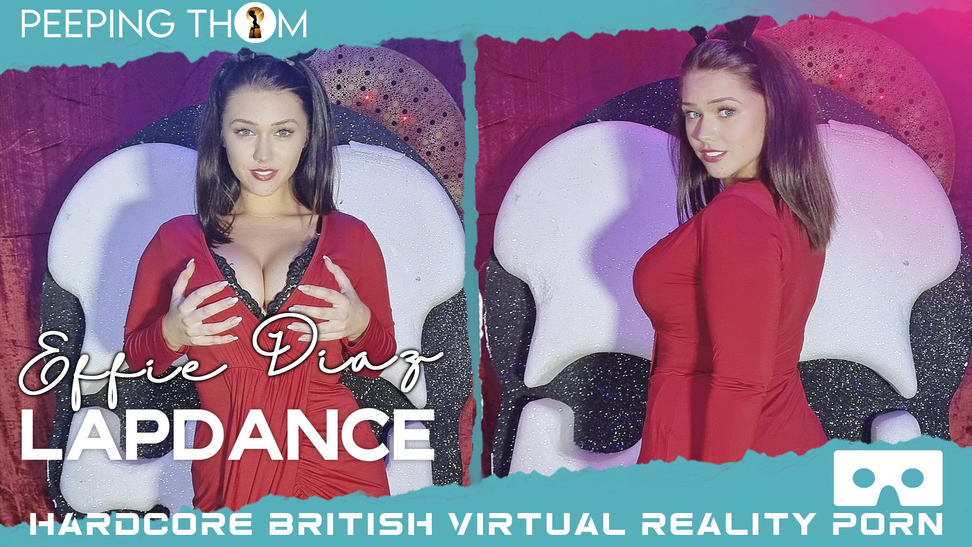 Effie Diaz performs a lapdance in a POV setting with 4K resolution and British brunette features in this VR video.