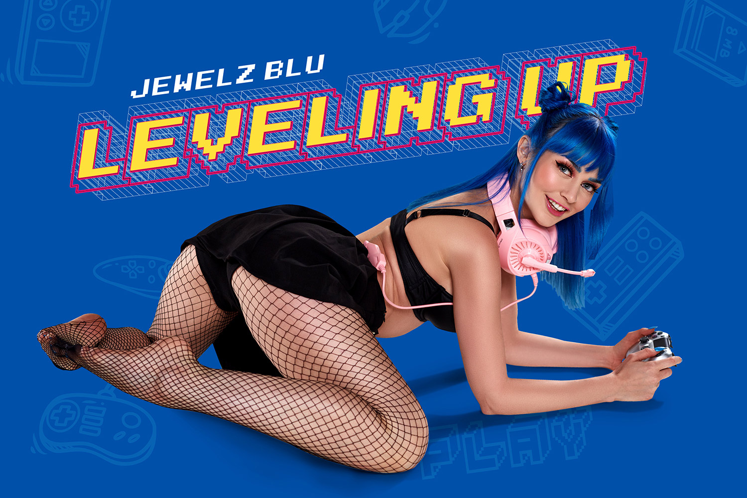 Jewelz Blu performs a POV blowjob in a cyberpunk setting for this 4K BadoinkVR premium video