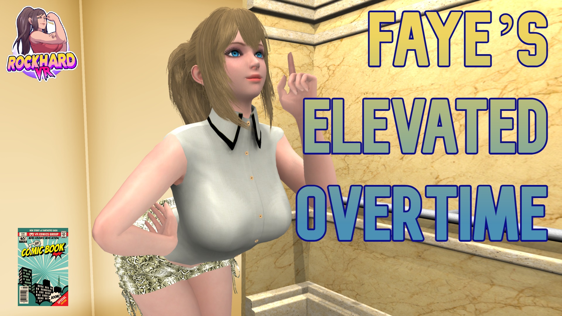 Faye works overtime in a RockHardVR VR game with spatial audio and 6DoF