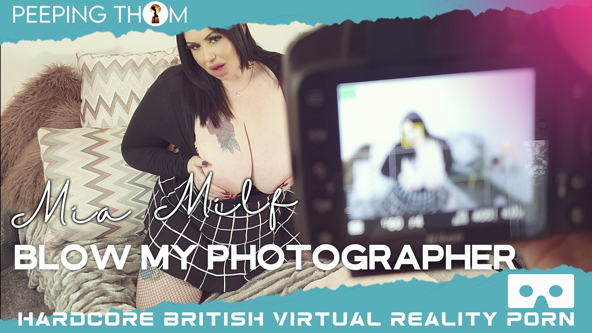 Mia Milf performs a POV blowjob and titty fuck on camera in this 4K Peeping Thom VR video.