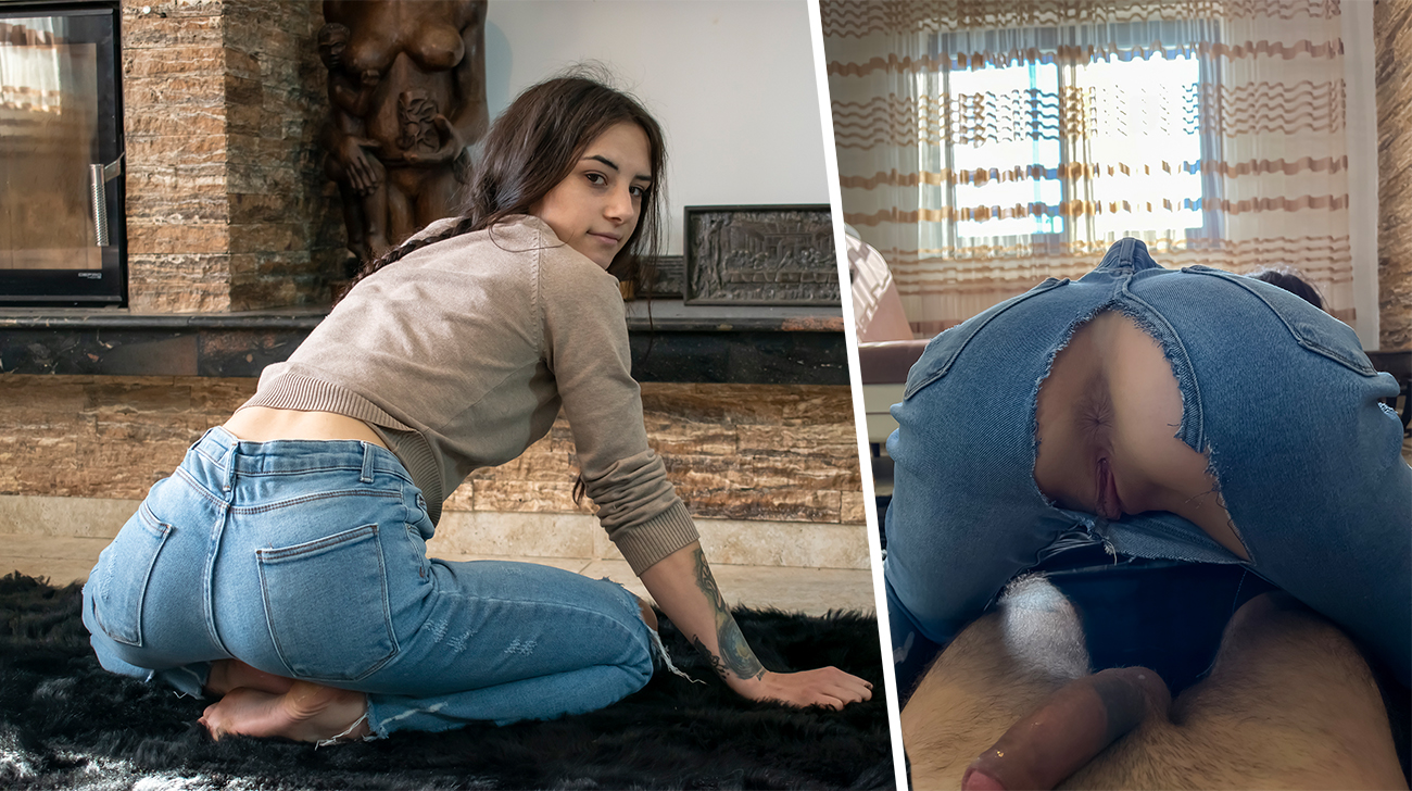 Brunette Zoe Foxxy pulls stockings to receive a POV blowjob in this 4K VRStars production.