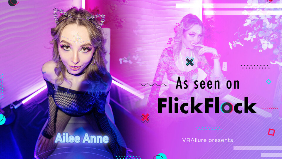 Brunette model Ailee Anne performs solo in 4K 60fps non pov VR content by VRAllure