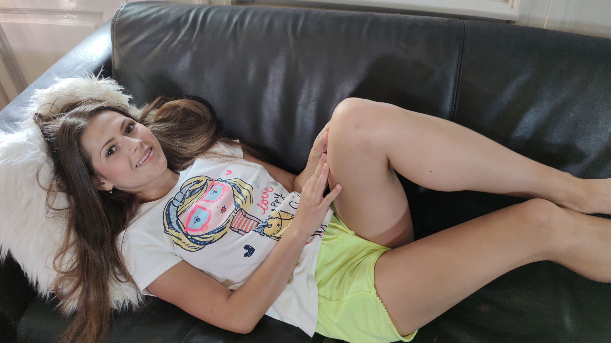 Serina Gomez performs oral sex outdoors in a step family fantasy scene, filmed in 4K VR resolution.
