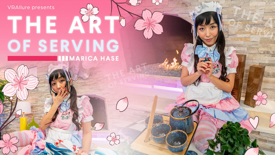 Brunette Marica Hase performs solo in VRAllure 4K 60 FPS non POV video The Art Of Serving