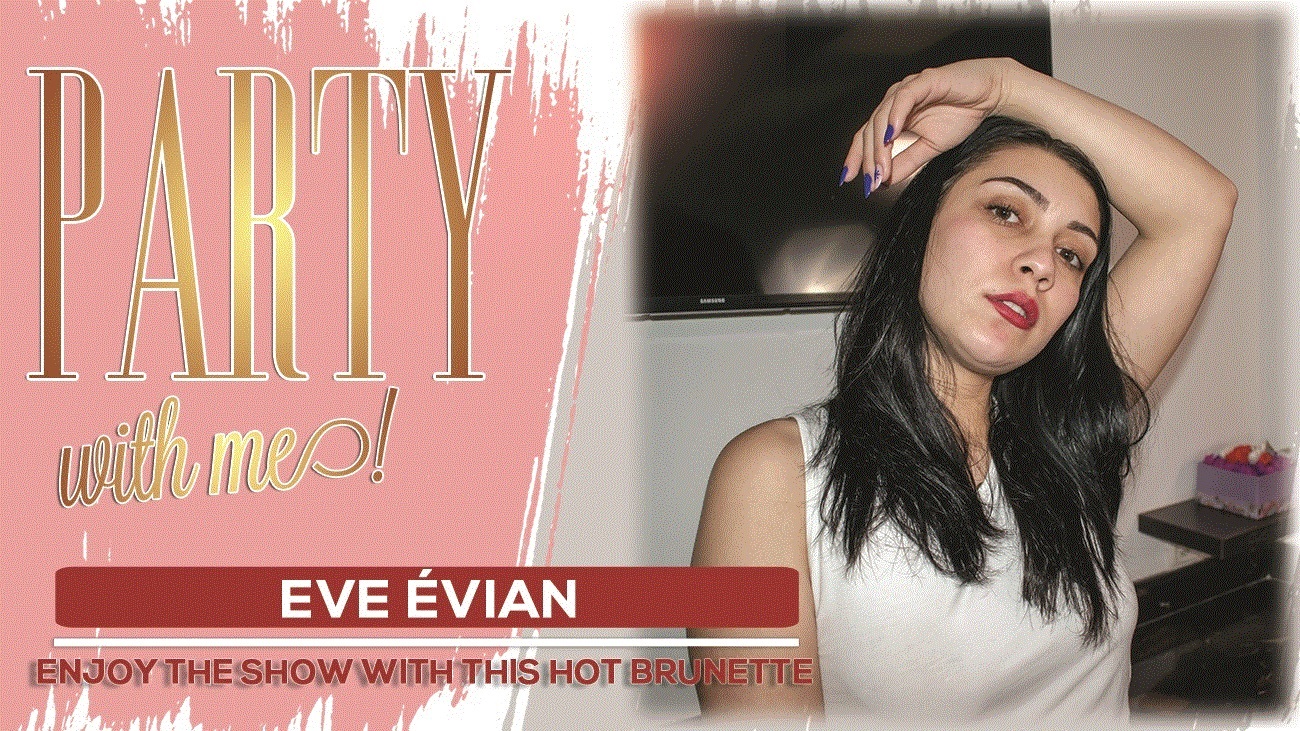 Brunette model Eve Evian poses solo in a non POV 4K VR scene with 60 FPS quality for an immersive viewing experience.