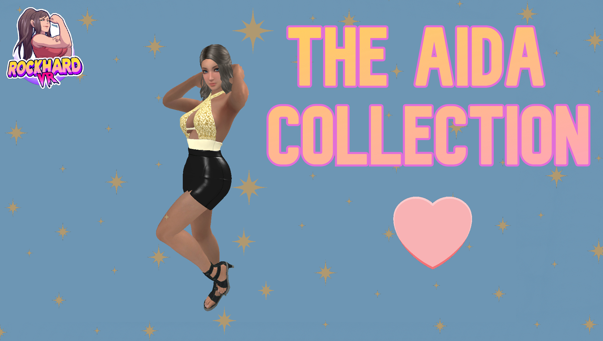 Aida Collection VR video by RockHardVR featuring immersive 6DoF gameplay with spatial audio in an 8K adult experience.