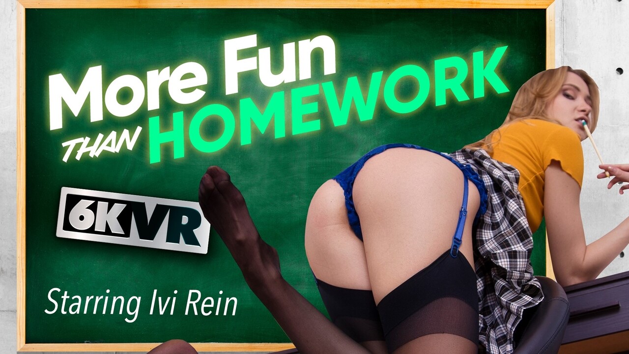 Ivi Rein performs a solo scene in StockingsVR adult content, captured in 4K resolution without POV perspective at 60 frames per second.
