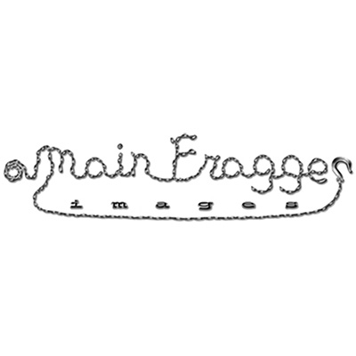 Main Fragger VR studio logo representing 20 published virtual reality adult scenes for immersive headset viewing.