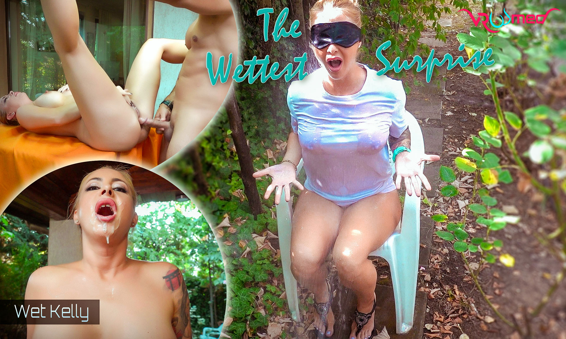 Britney Kelly performs a wet POV blowjob and titty fuck outdoors in this 60 FPS VR video by VRoomed.