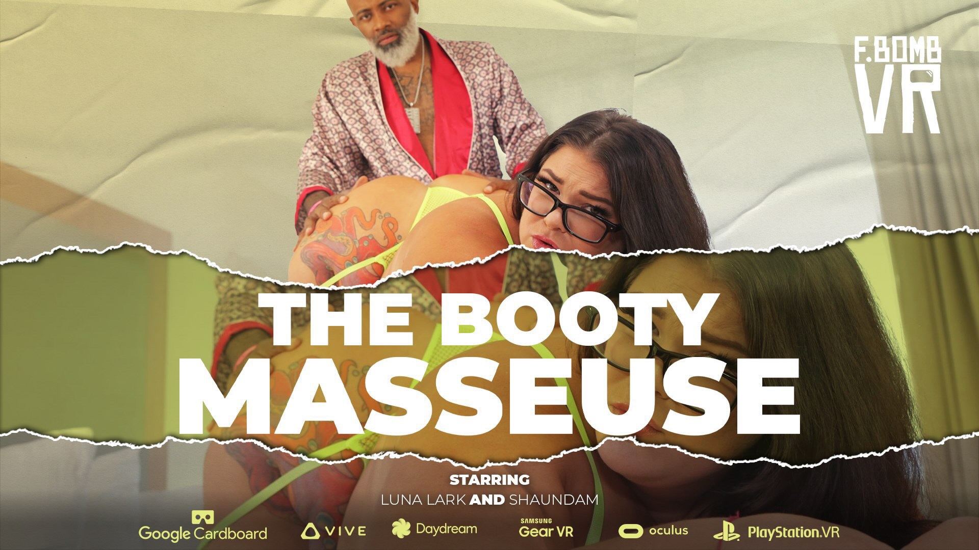 Luna Lark receives a massage and blowjob in a non POV 4K VR scene by FBOMB VR