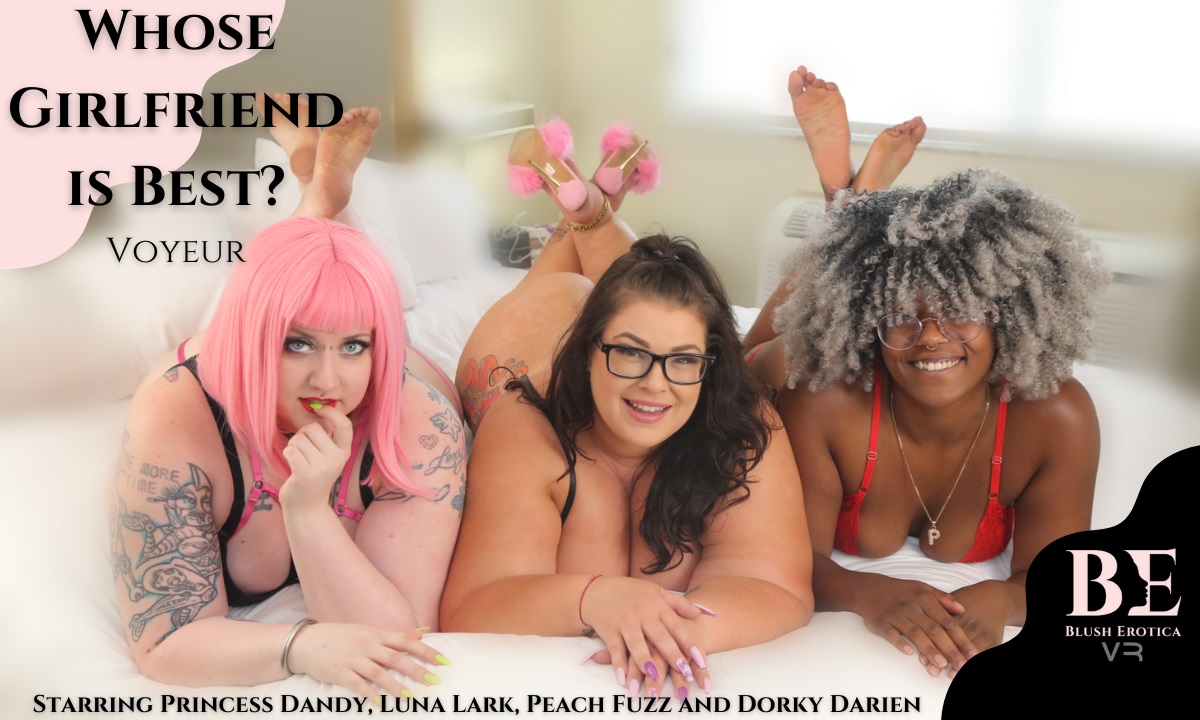 Luna Lark, Princess Dandy, and Peach Fuzz engage in group interracial non POV VR scenes with blowjobs in 60fps premium production