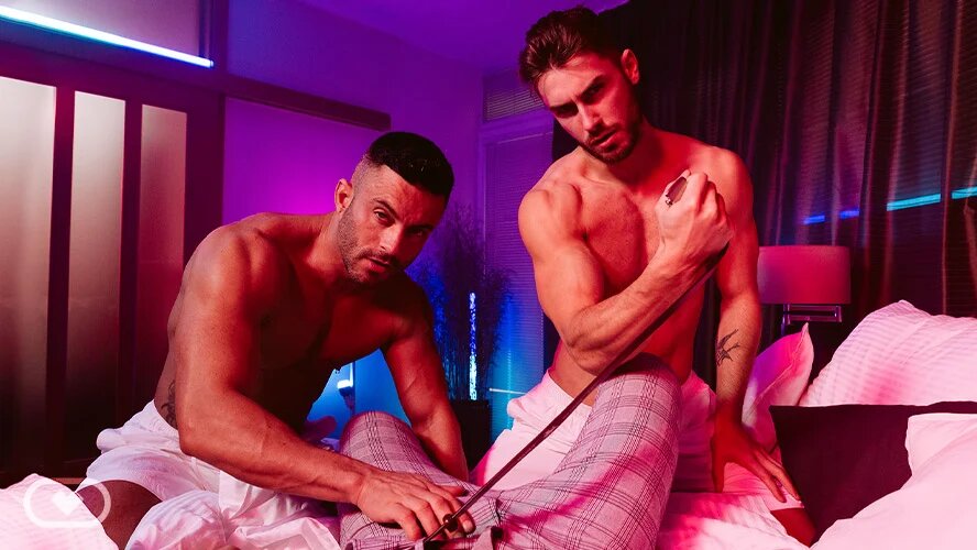 Joel Kris, Andy Star, and Craig Marks receive a massage and blowjob in a summer setting, presented in VR POV with 60 FPS.