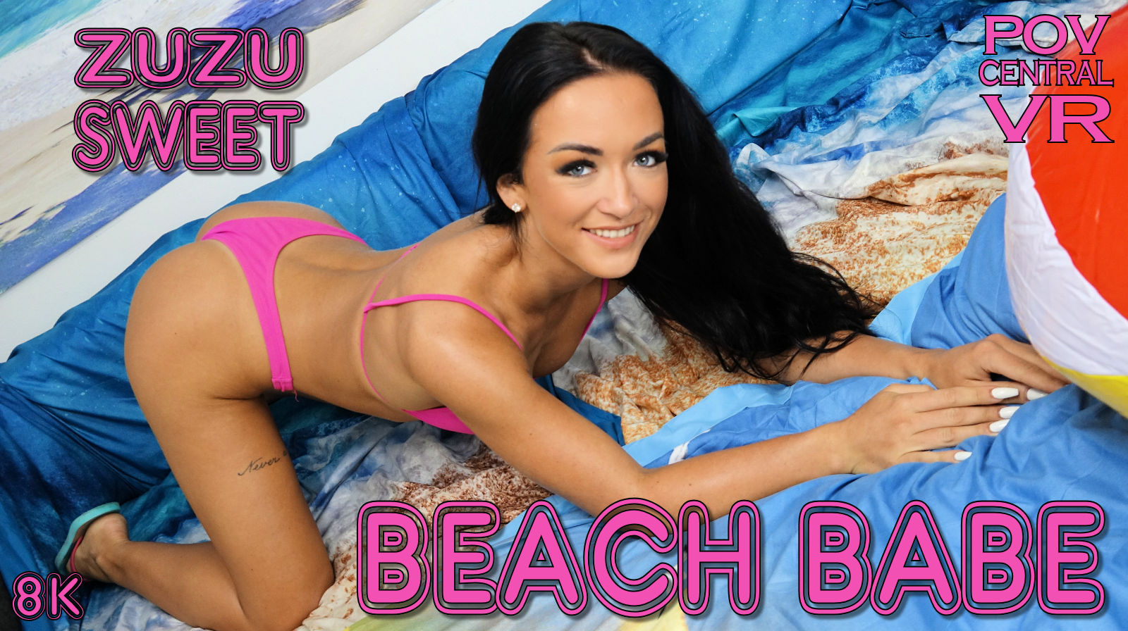 Zuzu Sweet receives a blowjob in a beach setting during this 4K European POV VR video filmed at 60 frames per second.
