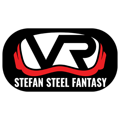 Stefan Steel Fantasy VR porn studio logo — 250 scenes featuring realistic fantasy scenarios and cinematic production values.
