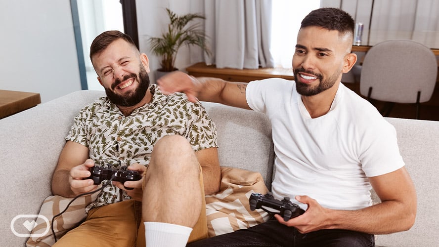 Guido Plaza and Leo Grin receive anal and blowjob in a bear-themed VR POV scene filmed in 60 FPS premium video.