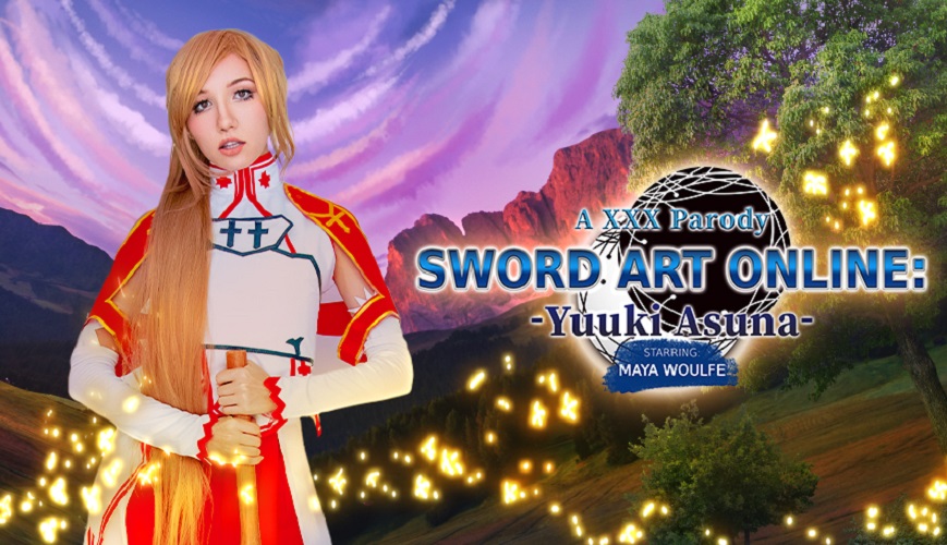 Maya Woulfe cosplaying as Yuuki Asuna performs a POV blowjob in 4K VR