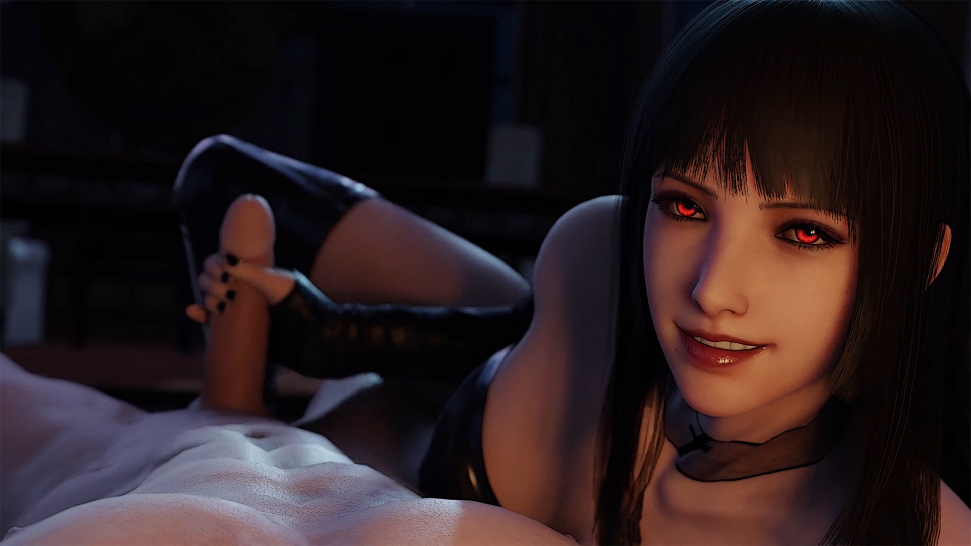 Gentiana performs a gentle lick in a 180 degree 4K VR POV scene with 60 FPS quality from DarkDreams