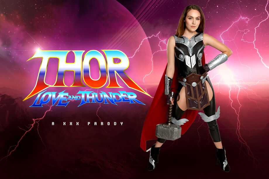 Freya Parker in Thor cosplay performs a POV blowjob in a premium VR scene with 60 FPS playback and detailed passthrough visuals.