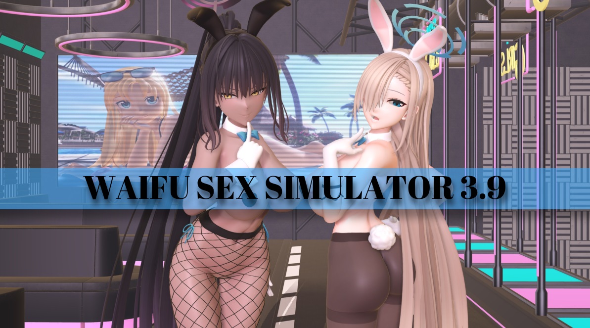 CGI hentai model interacts in a virtual reality simulator with spatial audio and 3D graphics