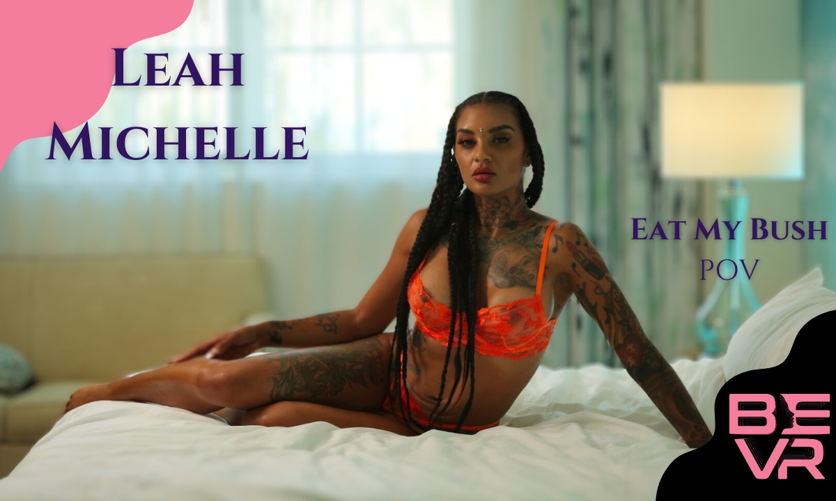 Leah Michelle performs a solo POV blowjob in 4K VR with big tits