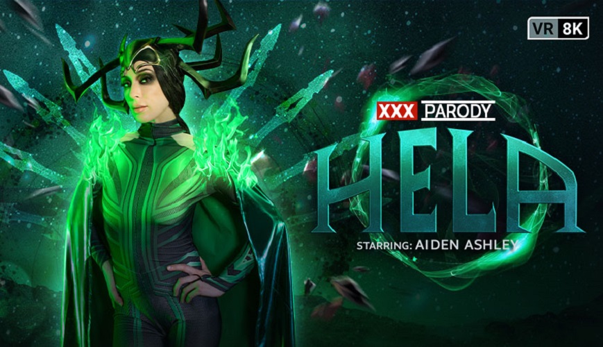 Cosplayer Aiden Ashley as Marvel Hela performs a POV blowjob outdoors in this VR Conk premium 60 FPS video.