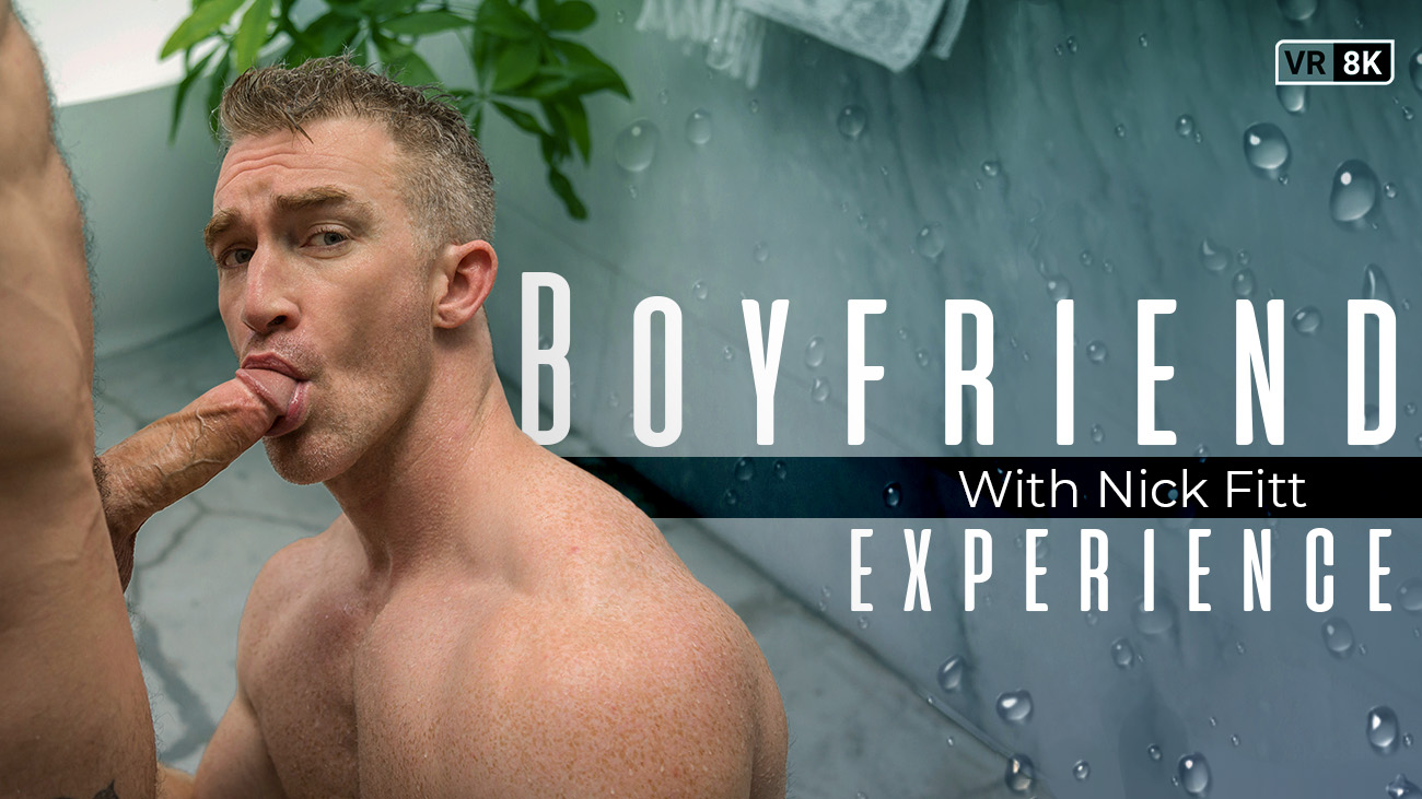 Nick Fitt performs anal and oral sex in a bear POV VR scene filmed in 60 frames per second for VRB Gay.