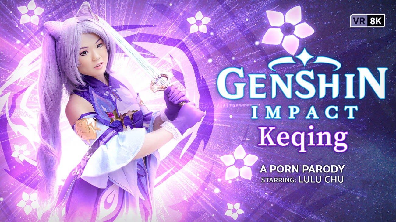 Lulu Chu cosplaying Keqing performs a POV blowjob in an 8K VR scene with 60 FPS graphics and premium production quality