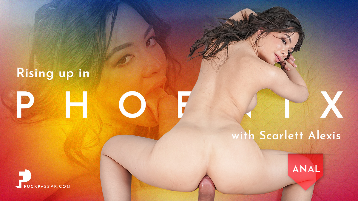 Scarlett Alexis receives a POV blowjob and anal sex in close up 60 FPS VR footage from FuckPassVR