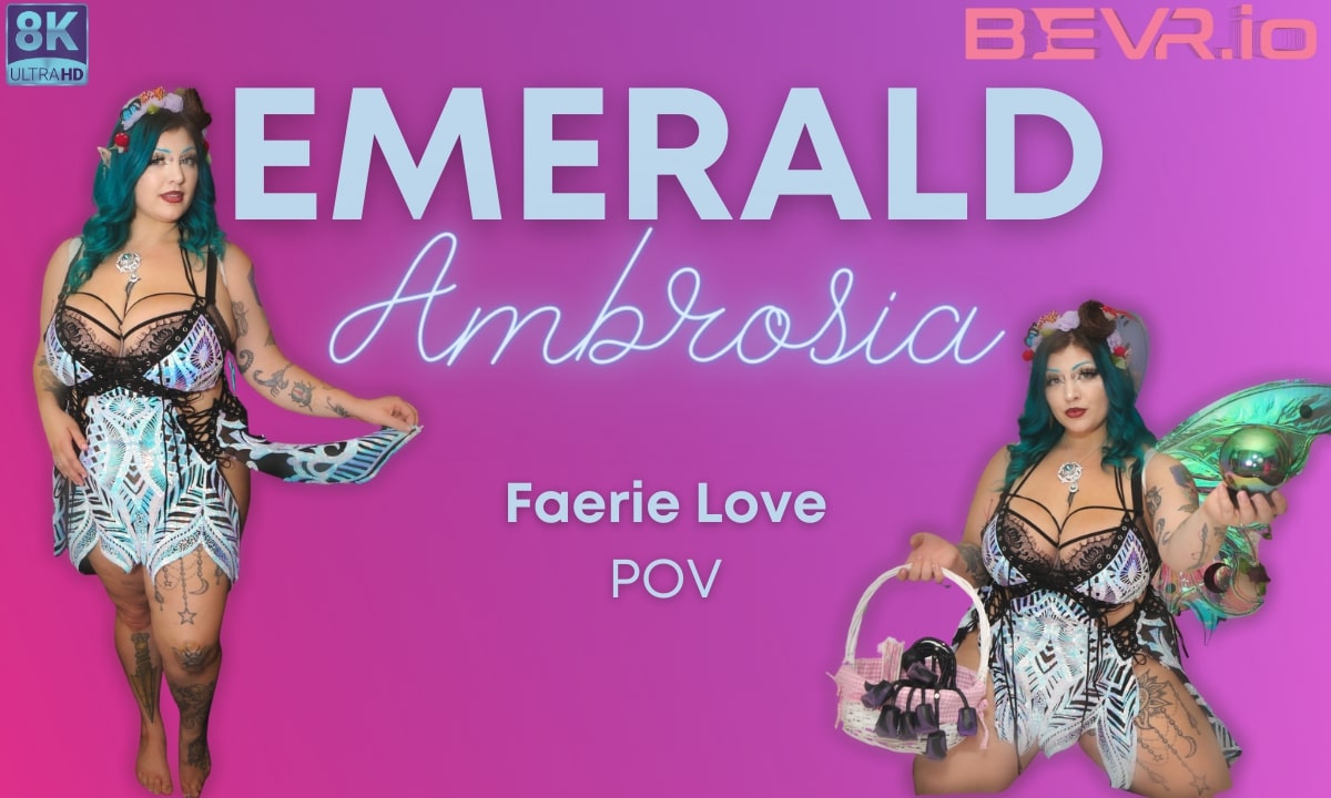 Emerald Ambrosia in cosplay performs solo POV titty fuck with dirty talk in 8K VR passthrough video.