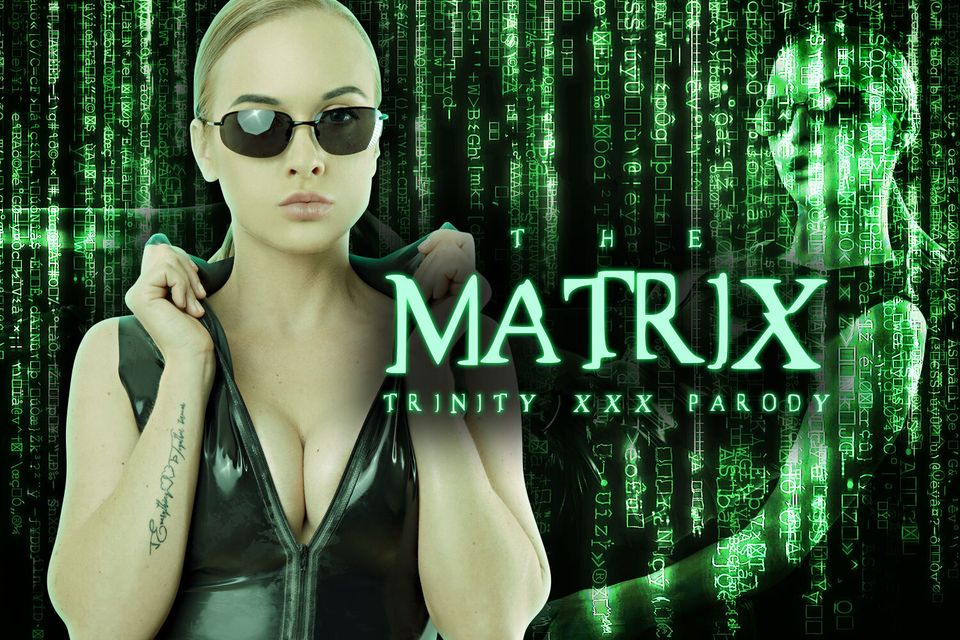 Vinna Reed as Trinity performs a POV blowjob in a cyberpunk setting for VRCosplayX VR video