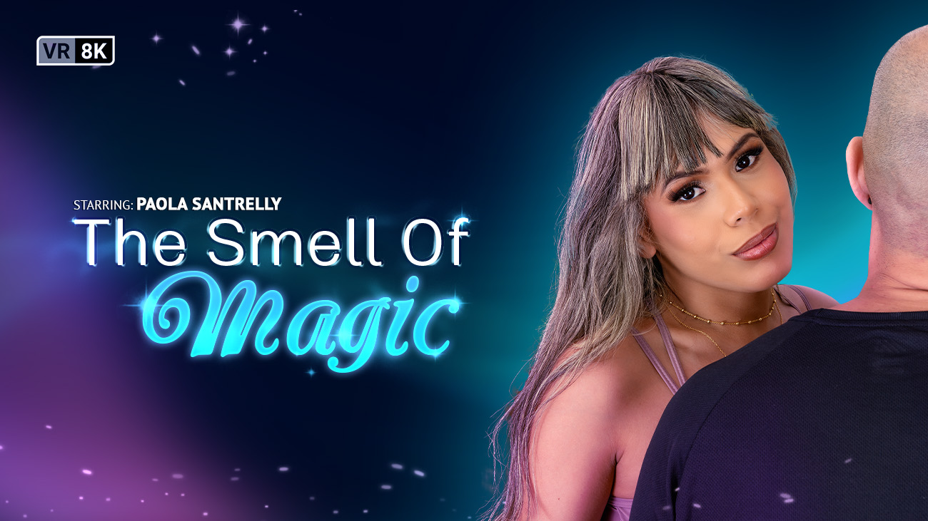VRB Trans model Paola Santrelly performs anal and POV blowjob in 4K VR passthrough production.
