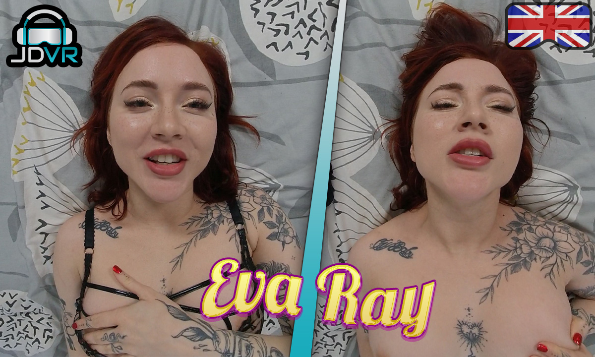 Eva Ray performs a solo POV close up in 4K VR with JimmyDraws