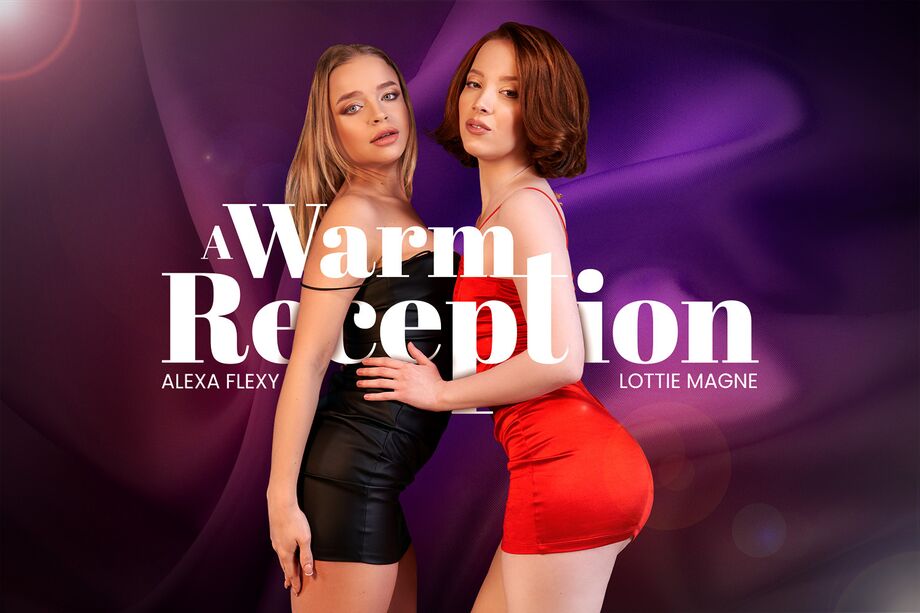 Lottie Magne and Alexa Flexy receive a warm POV blowjob in 8K VR for BadoinkVR