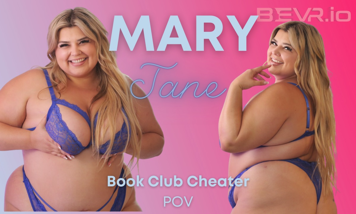 Mary Jane XO performs a solo POV scene in a library setting for this 4K VR video with 60 FPS playback.