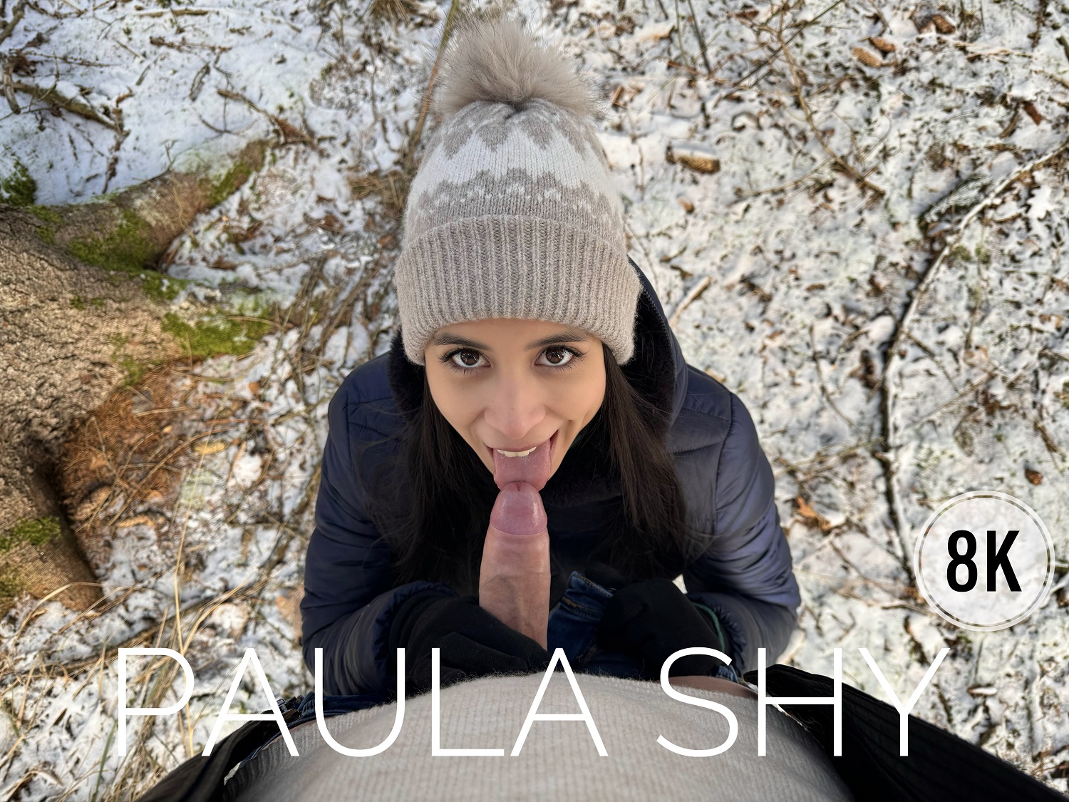 Paula Shy performs a POV blowjob outdoors in this 4K VR video from PS-Porn.