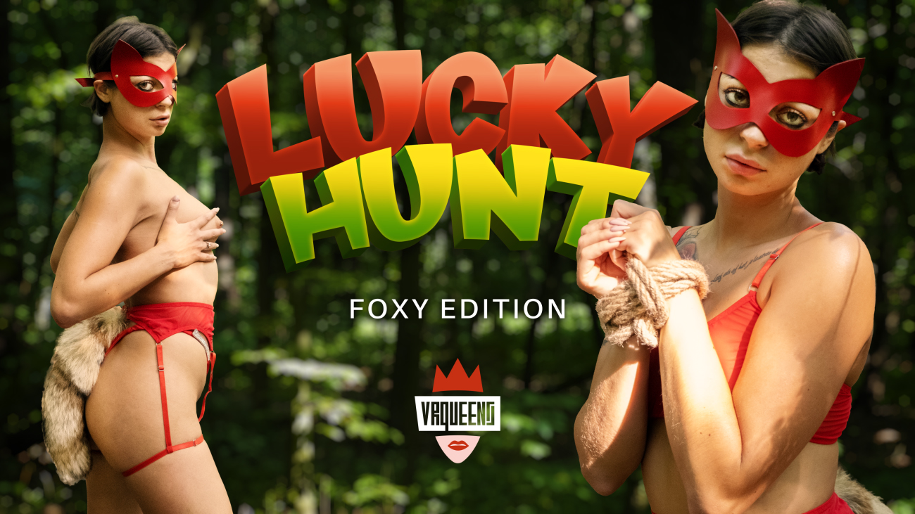 A solo European woman in a fox costume poses close up in this VR Queens POV video featuring 60 FPS softcore action and 8K resolution.