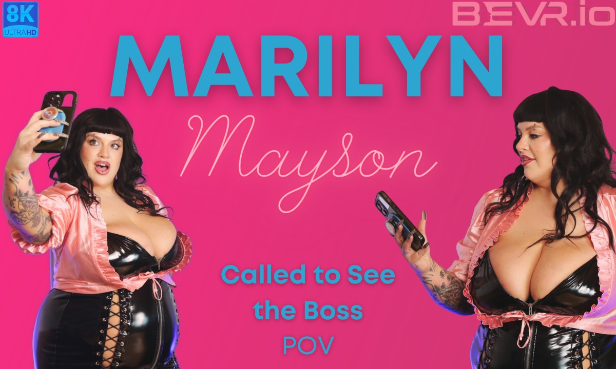 Marilyn Mayson poses in a close up POV fetish scene with 4K resolution, filmed in VR for immersive viewing.
