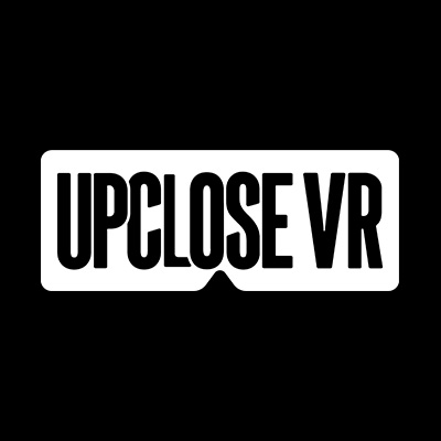 UPCLOSE VR studio logo representing 48 immersive adult scenes focused on close-up interaction and realism for virtual reality headsets.