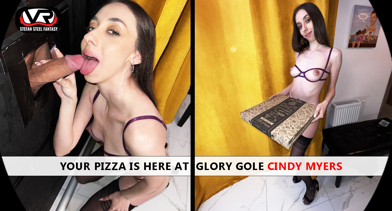 Cindy Myers gives a POV blowjob at a gloryhole in this 4K VR video produced by Stefan Steel Fantasy.