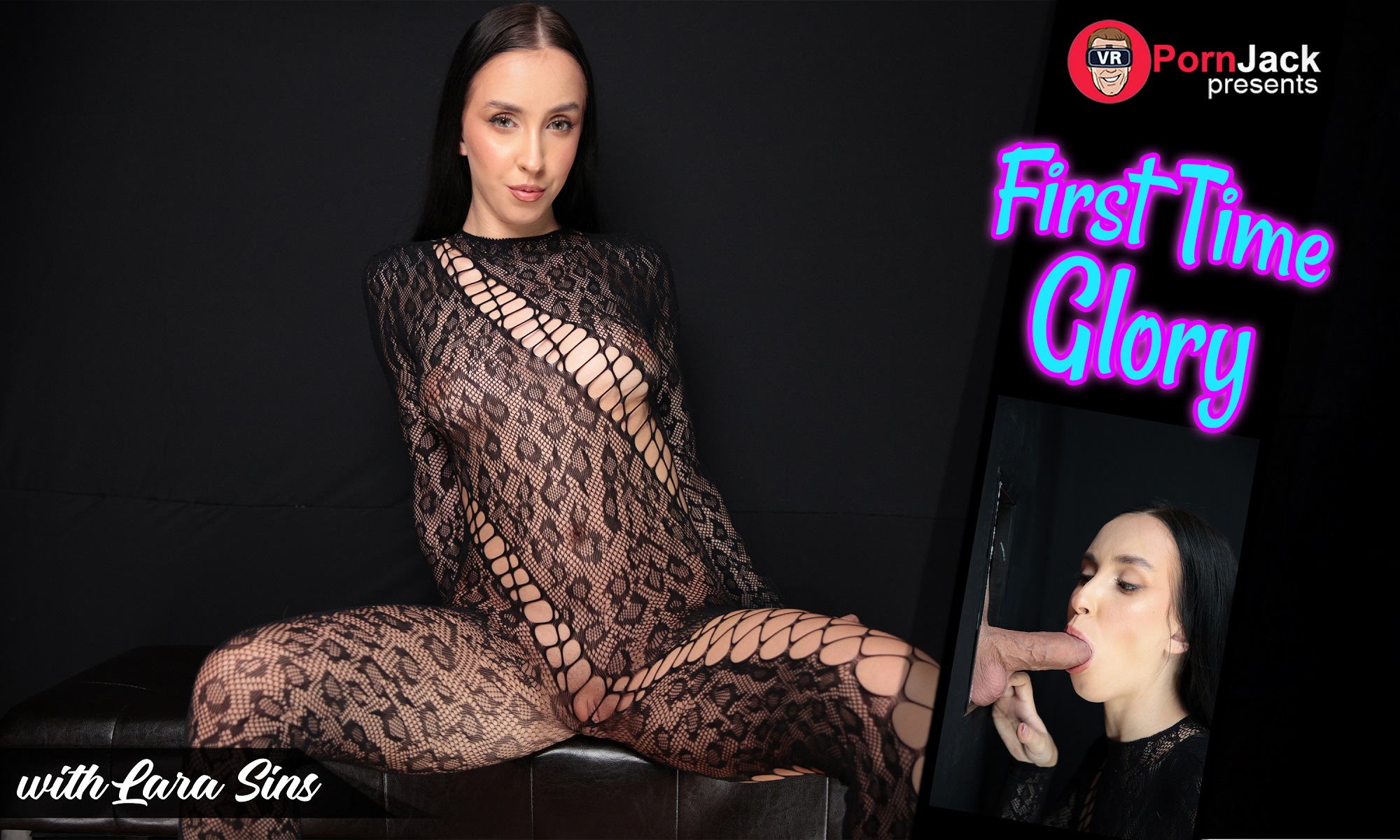 Lara Sins performs a POV blowjob in a gloryhole setting, captured in 4K VR with 60 FPS smoothness for an immersive experience.