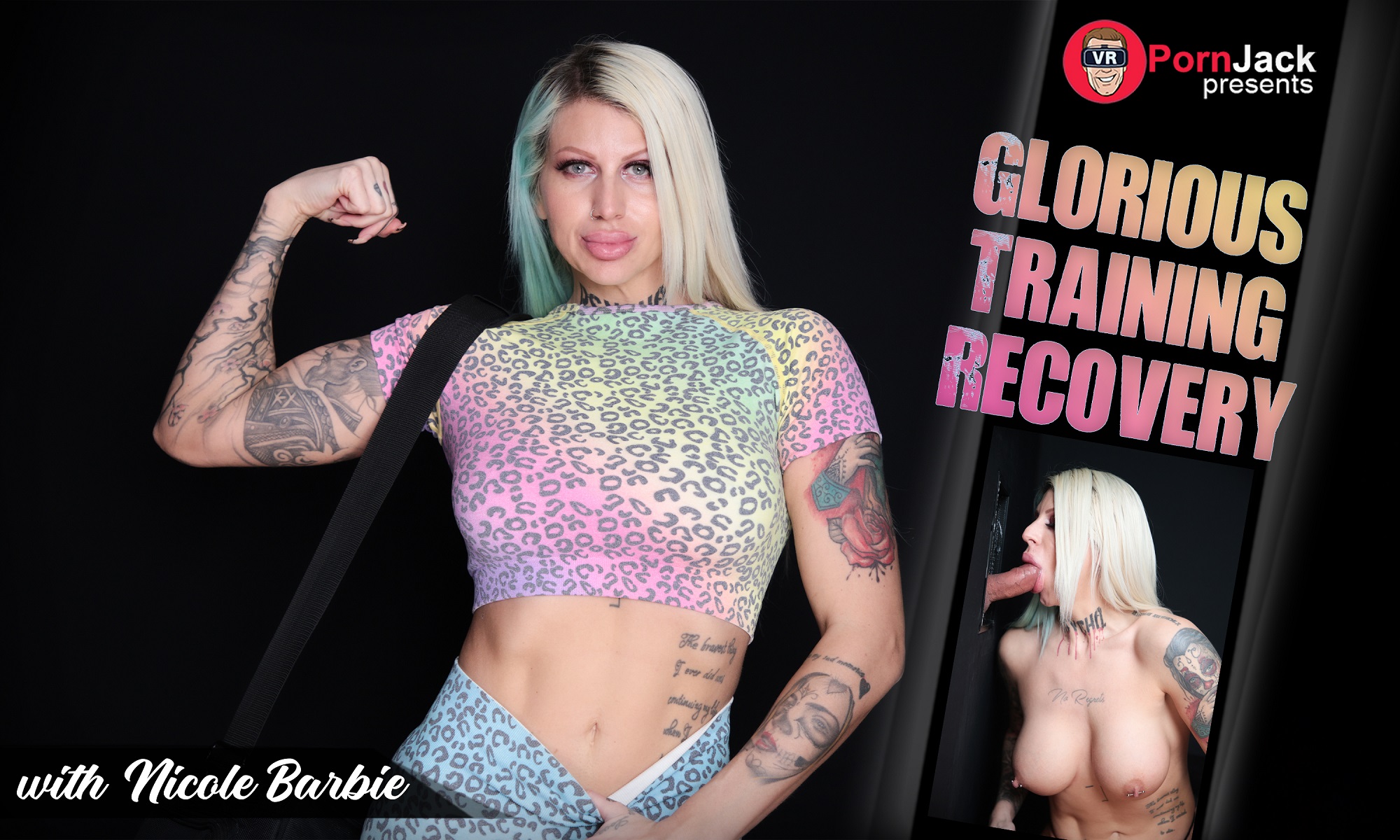Nicole Barbie performs a POV blowjob and gloryhole recovery in 4K VR by VRPornJack