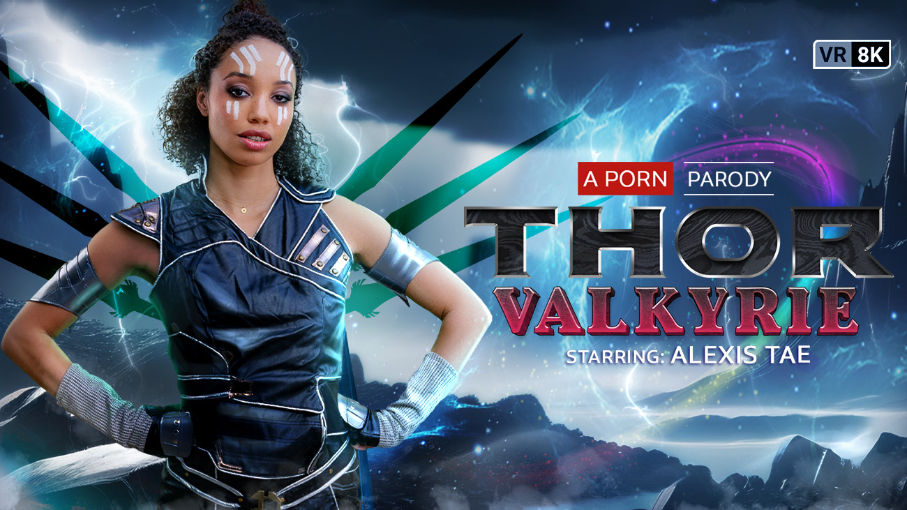 Alexis Tae performs oral sex in cosplay as Valkyrie from Thor in a VR POV scene by VR Conk