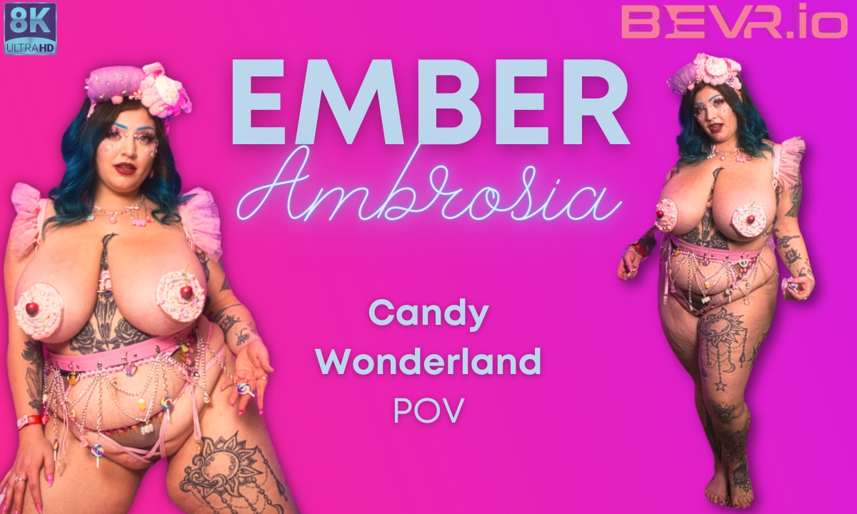 Emerald Ambrosia performs a solo POV action in a candy wonderland setting for this 4K 60 FPS VR production by BlushErotica.