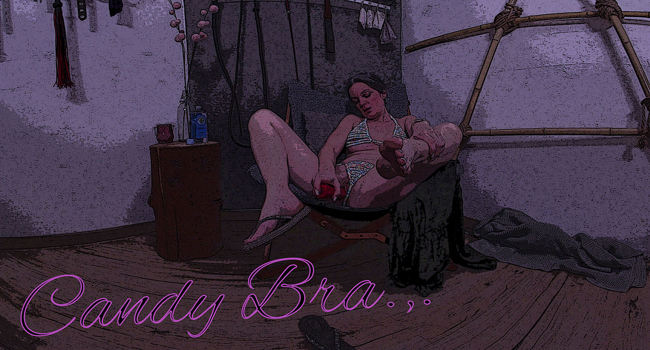 Sabdeluxe performs solo masturbation in a Sabdeluxe VR 4K 180 degree POV production featuring Candy Bra.