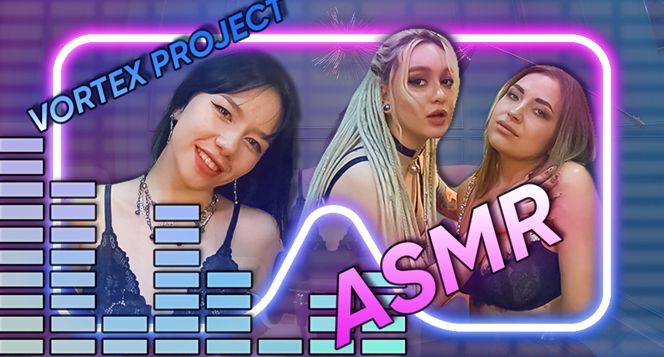 Brunette models in lingerie pose for an immersive VR ASMR experience in 4K quality during a thirty-two minute premium production.