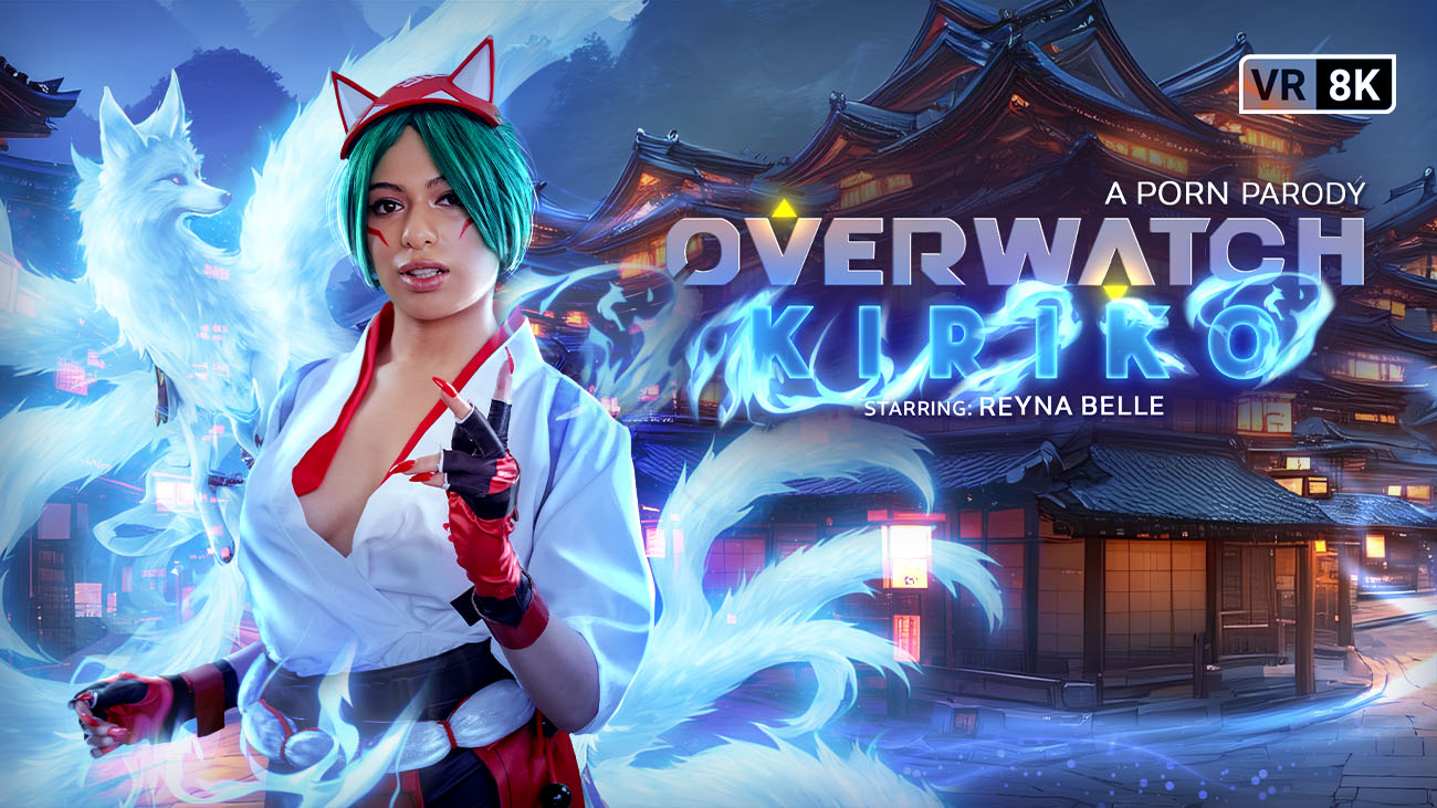 Reyna Belle in Overwatch Kiriko cosplay performs anal and oral acts in a 60fps VR POV scene.
